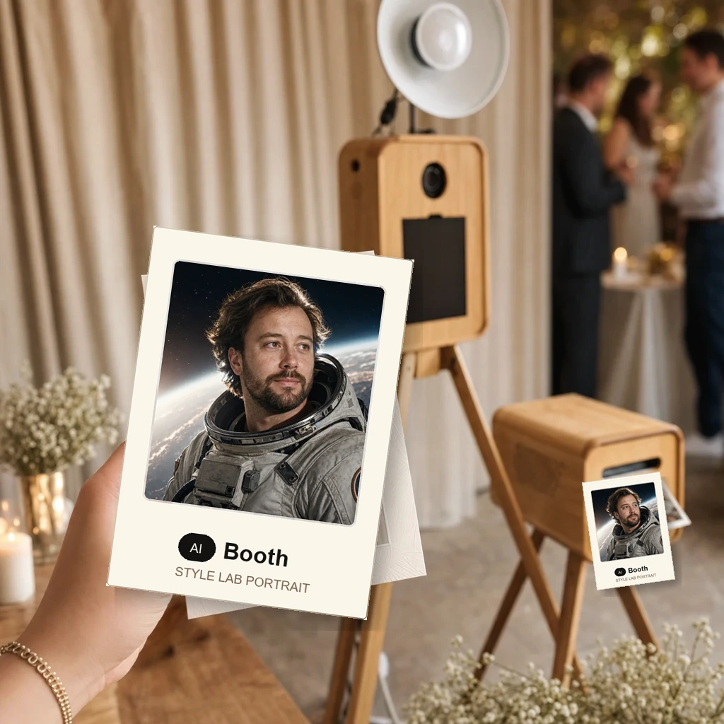 Printed AI Booth portrait concept for a Bedfordview event